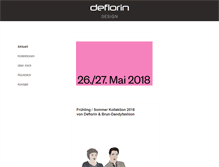 Tablet Screenshot of deflorin-design.ch